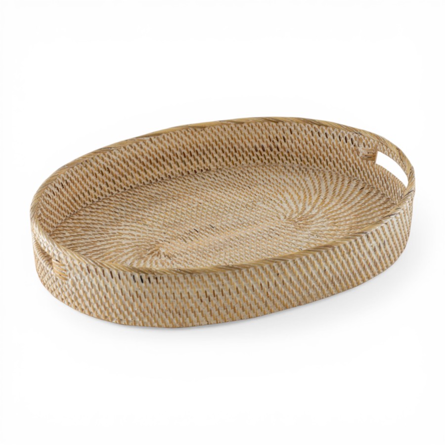 LULU - TRAY RATTAN OVAL MEDIUM NATURAL 43 X 31