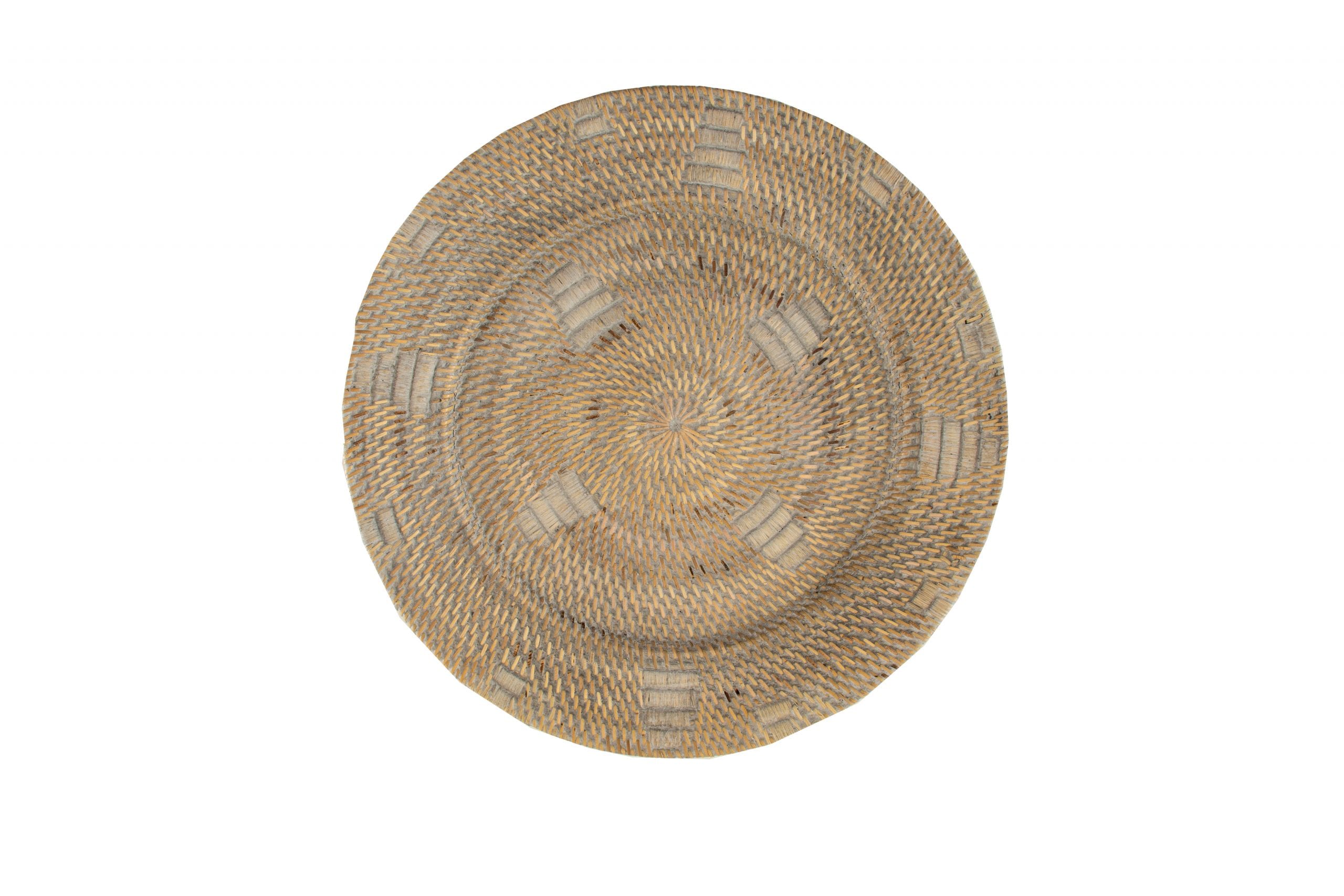 KELPIE - WALL DECO RATTAN ROUND GREY D70