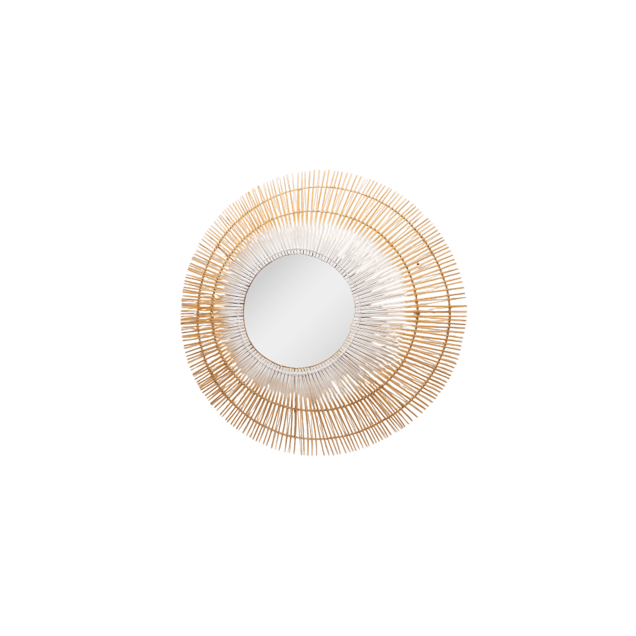 SHEEP - MIRROR FRAME RATTAN AND METAL D90