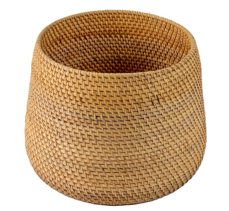 POT ROUND NATURAL RATTAN MEDIUM D30H25
