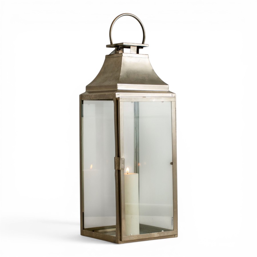 FLACQ - LANTERN STAINLESS STEEL SQUARE 24 X 24 X H 65 CM