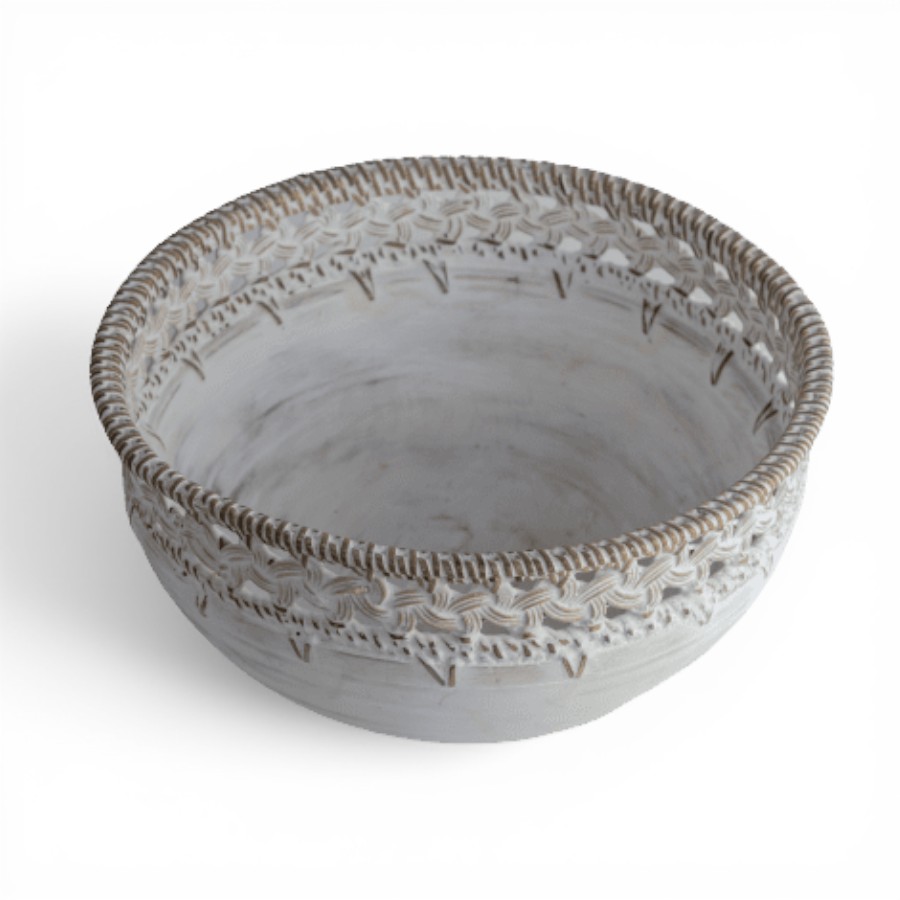 NAKULA - BOWL WOVEN RATTAN LARGE D 31 H 15