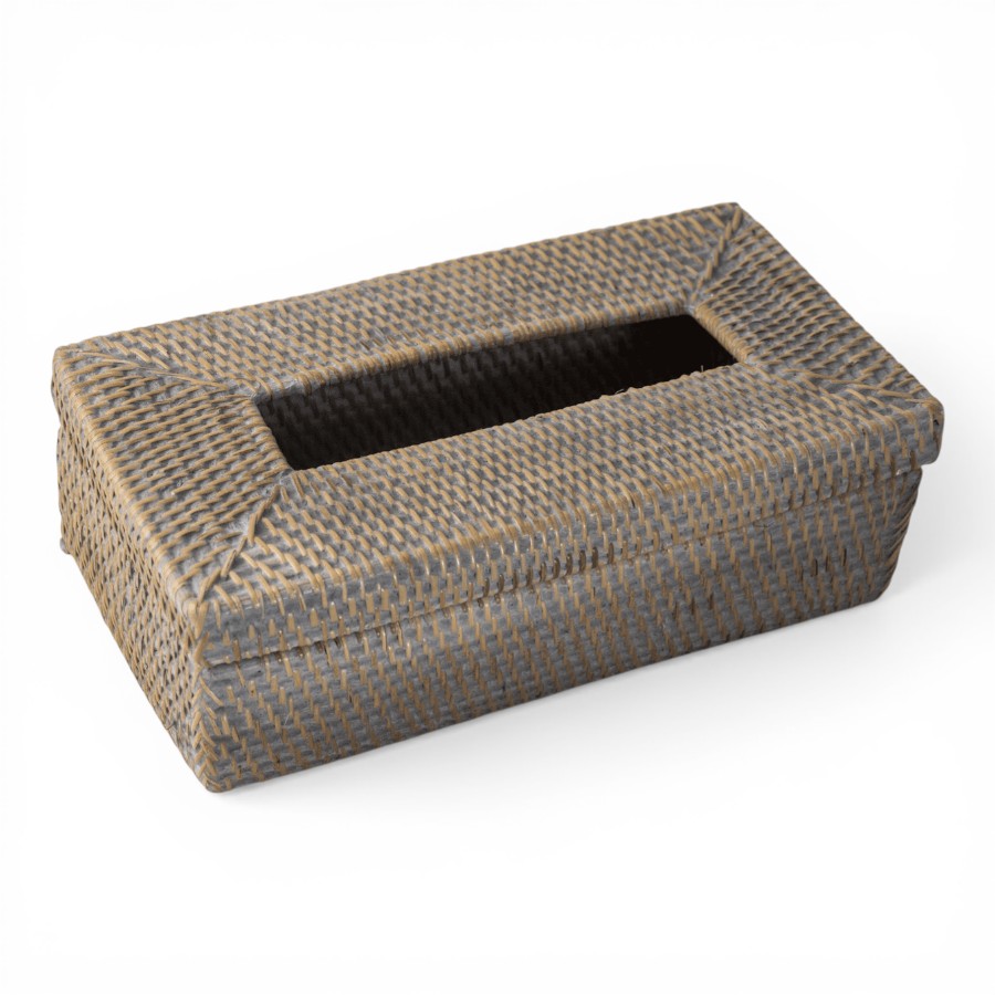 ESAOUIRA - TISSUE BOX RATTAN GREY 28 X 15 X H 8 CM