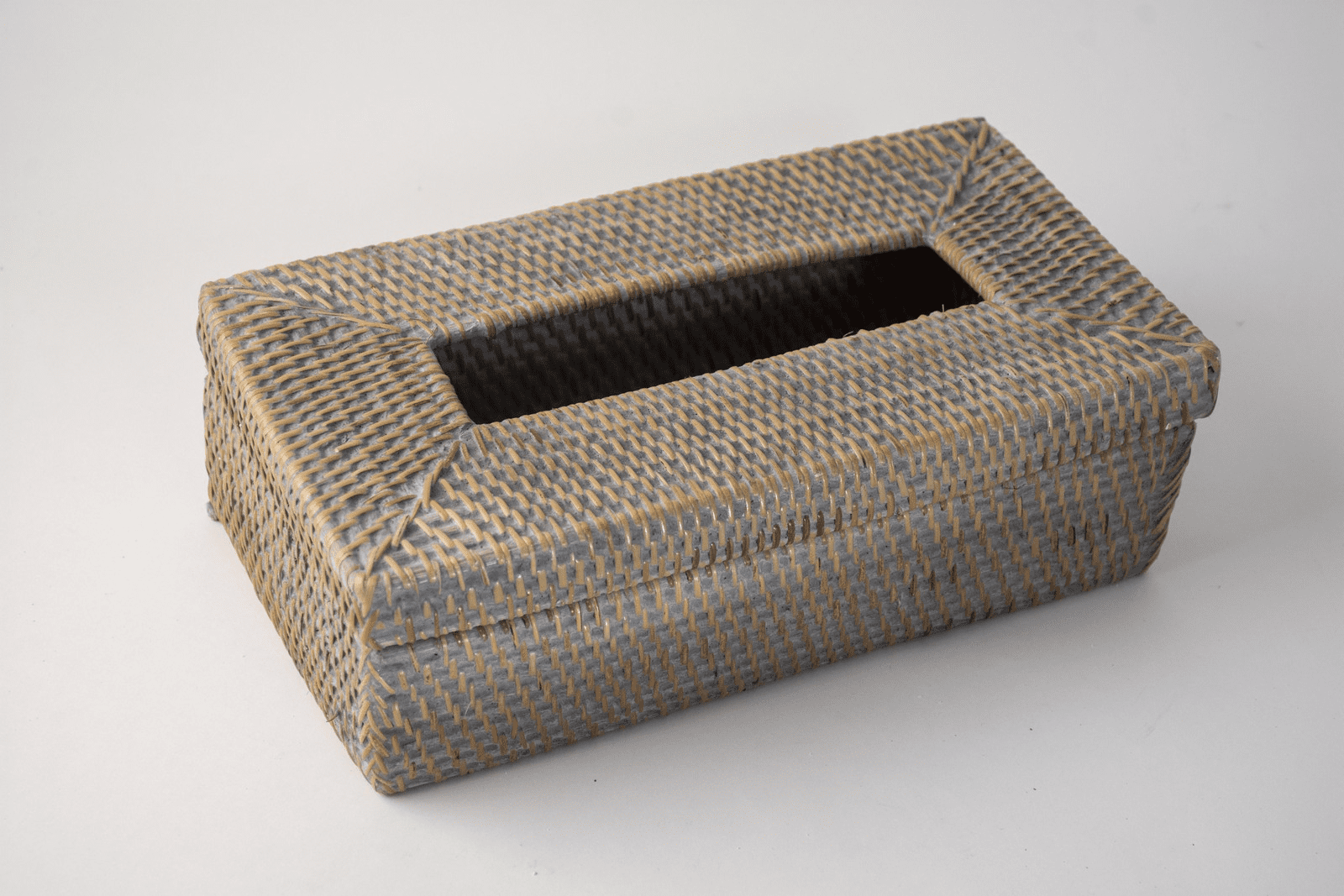 ESAOUIRA - TISSUE BOX RATTAN GREY 28 X 15 X H 8 CM