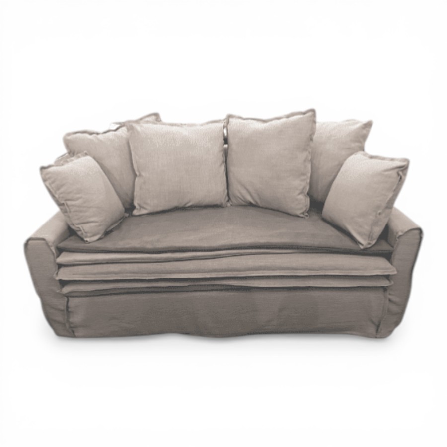 SOFIA - SOFA LIGHT GREY 2 SEATERS 160 X 90 X H75 CM