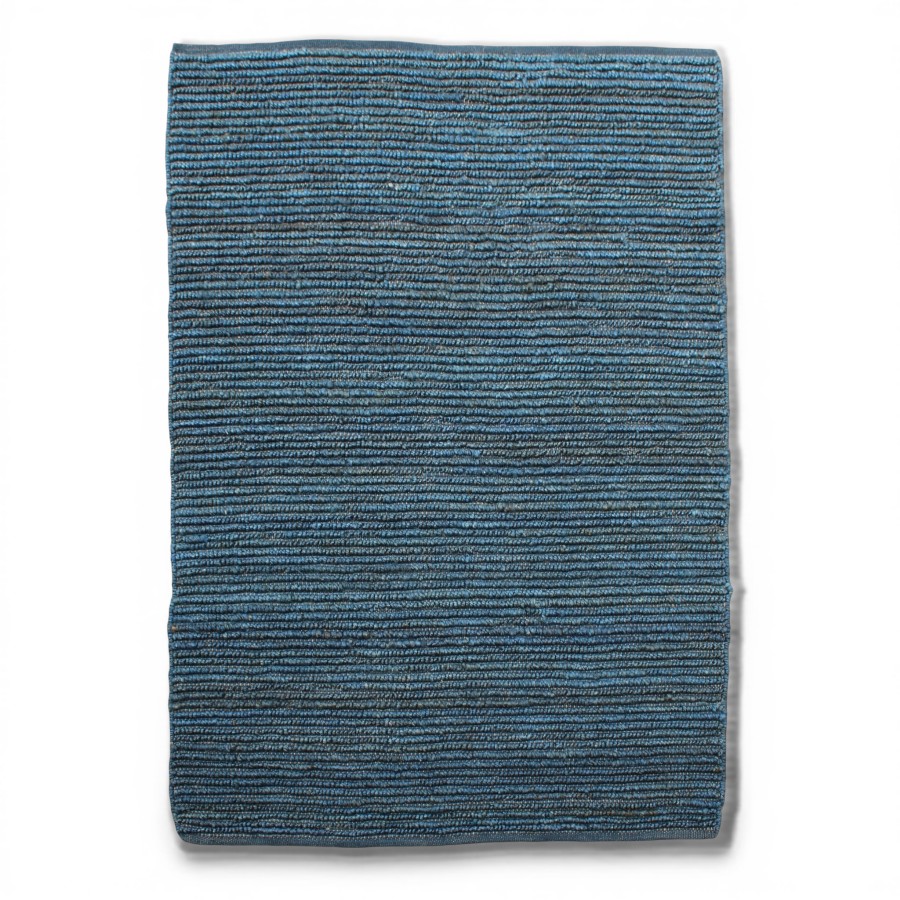 RUG JUTE LOOP NAVY WITH HAMMING 300X200 - OCEAN
