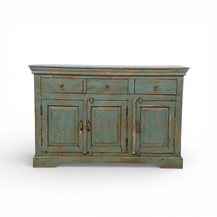 ALWAR - SIDEBOARD GREY 3 DRAWERS AND 3 DOORS 137X40XH90