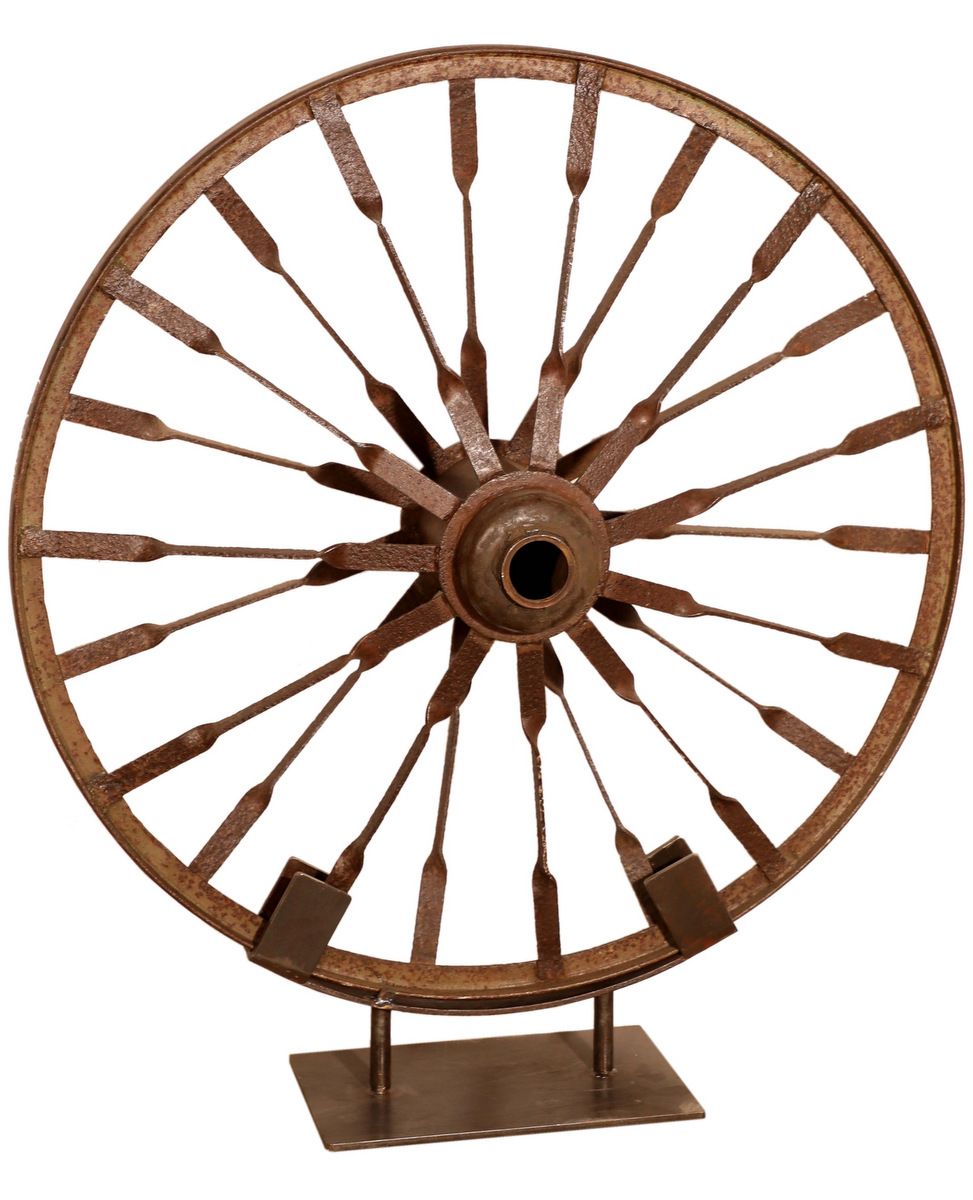 ORION - WHEEL METAL ON IRON STAND 114 X 36 X H 126 CM
