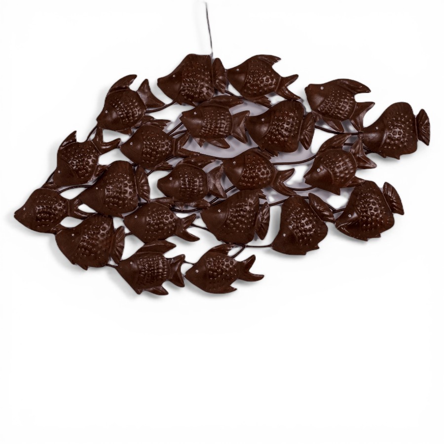 MASCATE - WALL PANEL DECO FISH IRON RUSTIC 105 X 60 CM