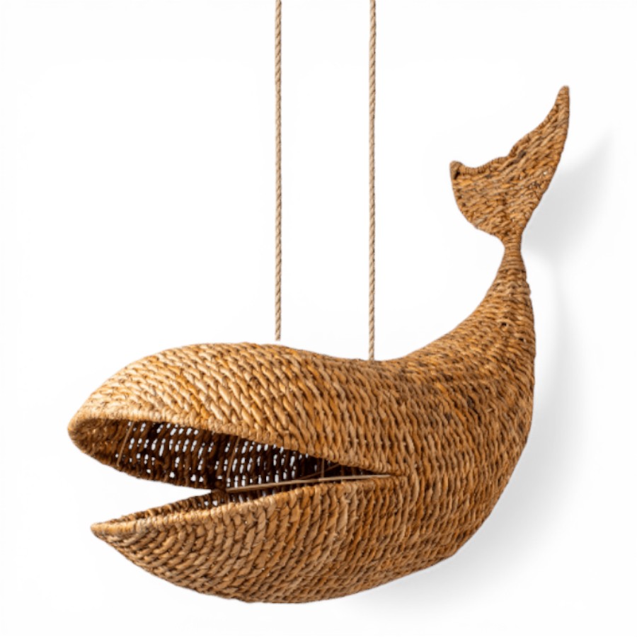 EPICE - PENDANT LIGHT RATTAN WHALE 80X43XH58