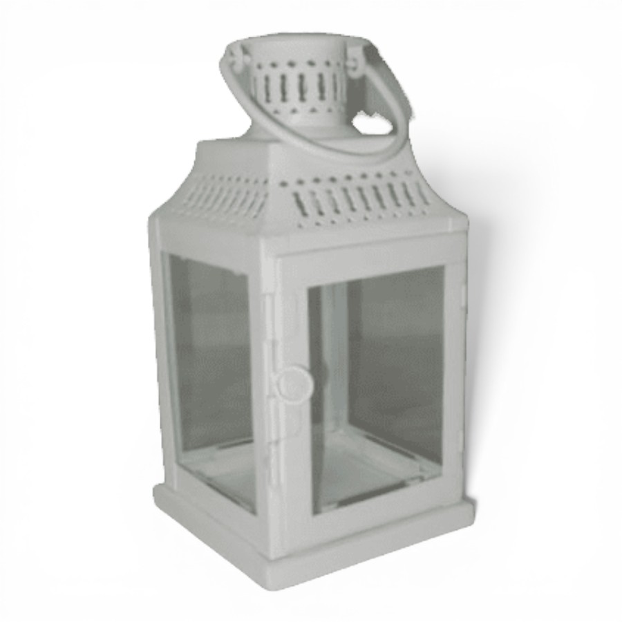 KARAD - LANTERN METAL WHITE 13 X 13 X H 26 CM