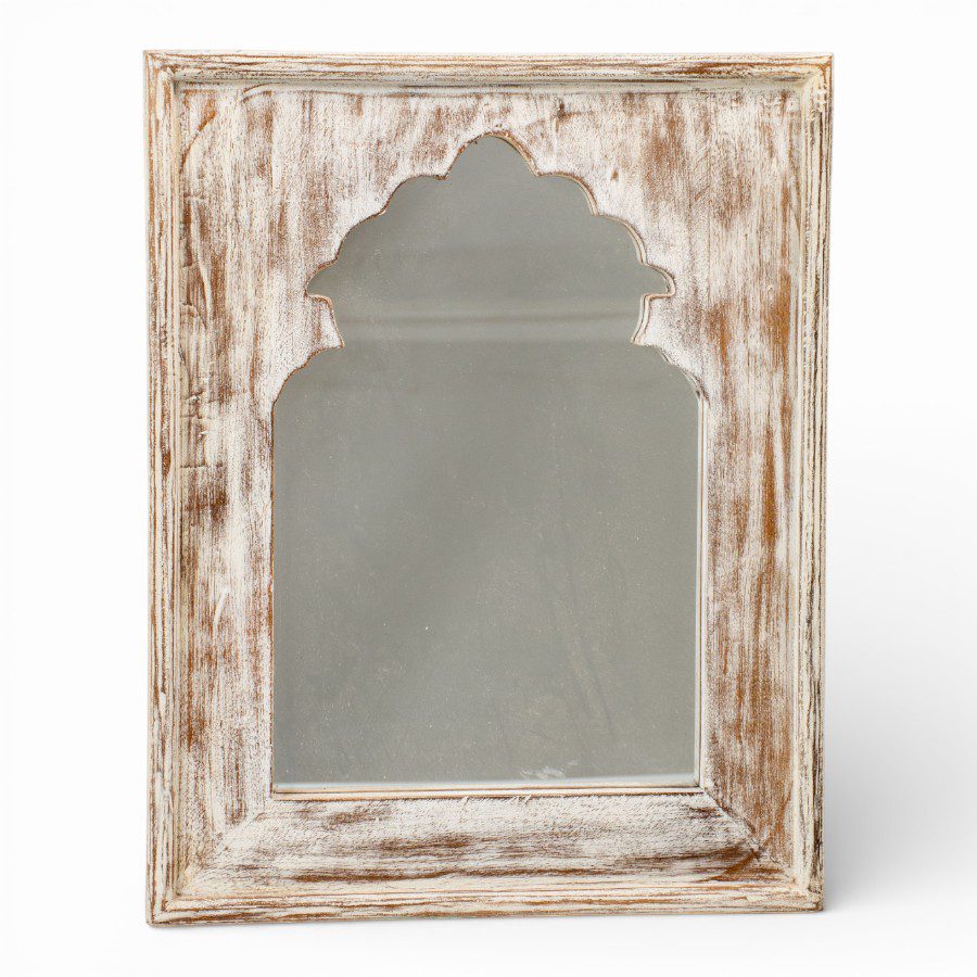 KOLKATA - MIRROR FRAME WOOD WHITE 37XH47