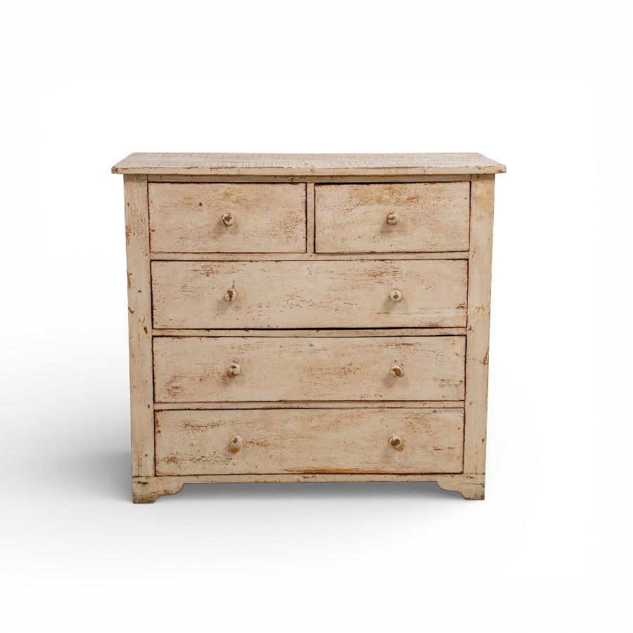 PUSHKAR - SIDEBOARD WHITE 5 DRAWERS WOOD 90X45XH85