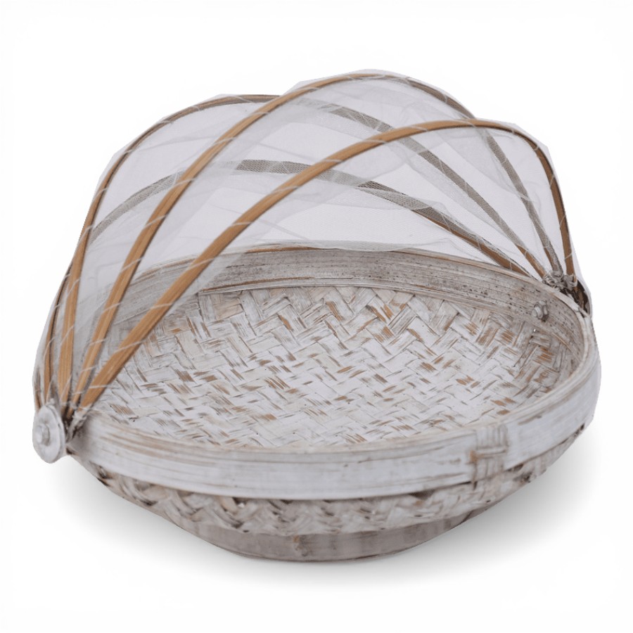 NADOR - BASKET MEDIUM WITH TUTUP ROUND WHITE D30