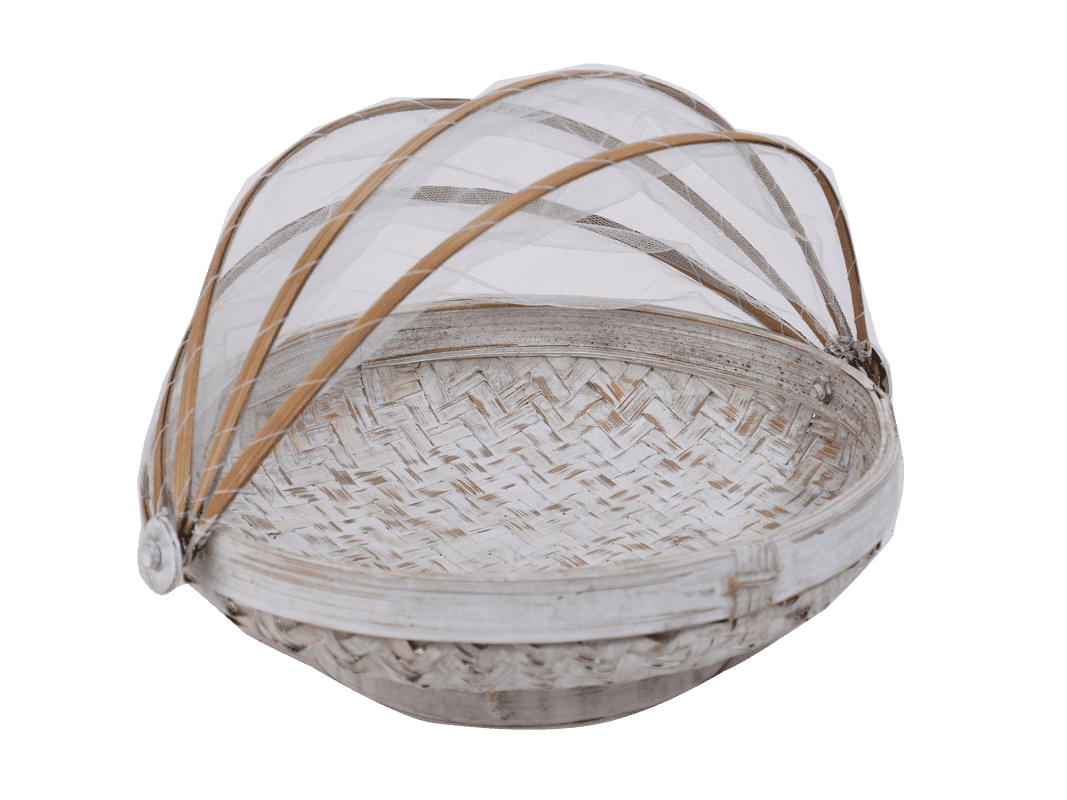 NADOR - BASKET MEDIUM WITH TUTUP ROUND WHITE D30