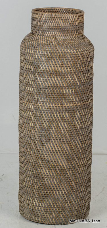 IDA - VASE RATTAN GREY MEDIUM H 70 X D 25