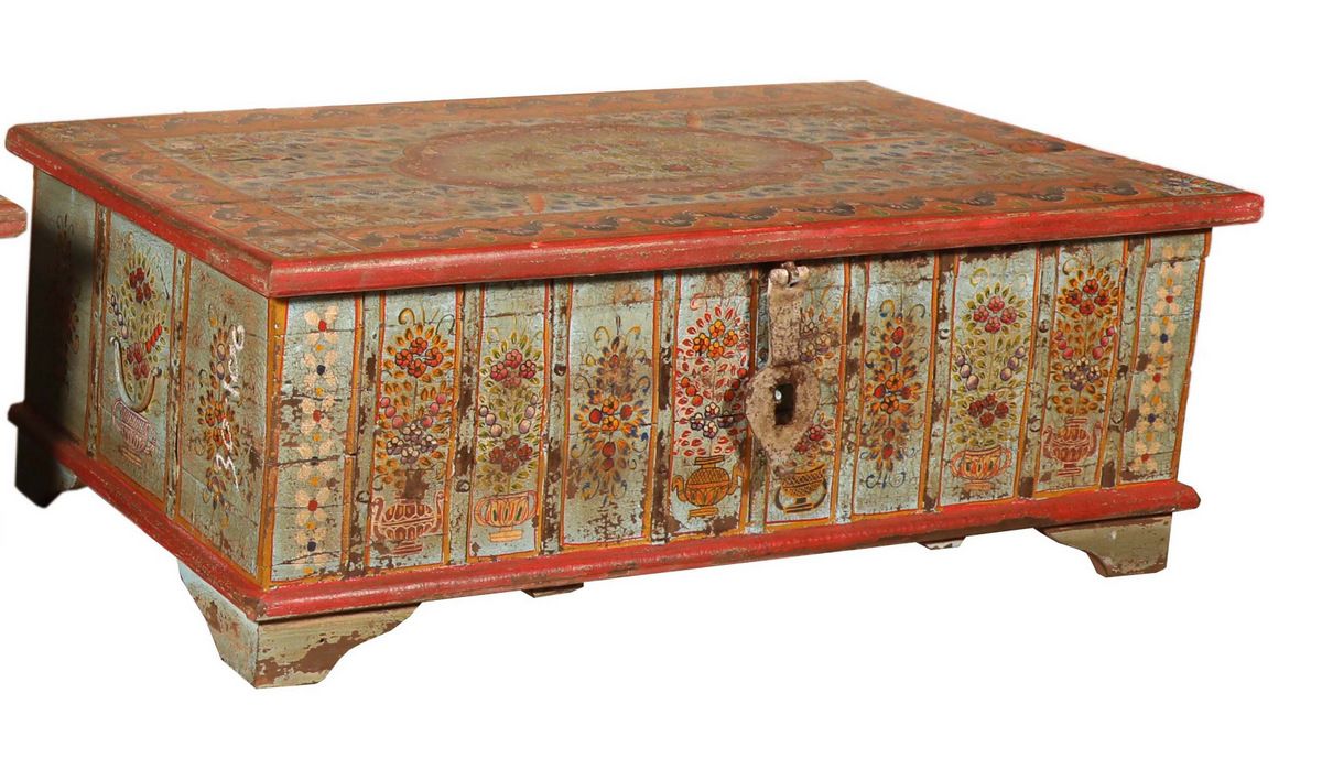SIKAR - TRUNK HAND PAINTED 126 X 45 X H 46 CM