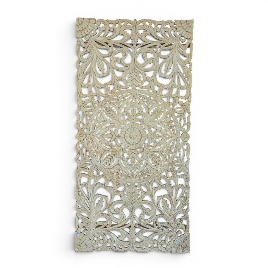 BED HEAD PANEL WOOD CARVED 180XH90
