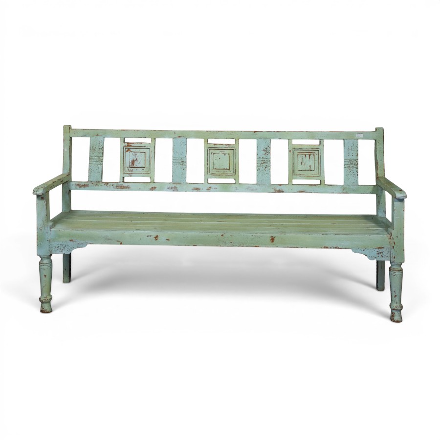 BENCH WOOD BLUE 180X50X94