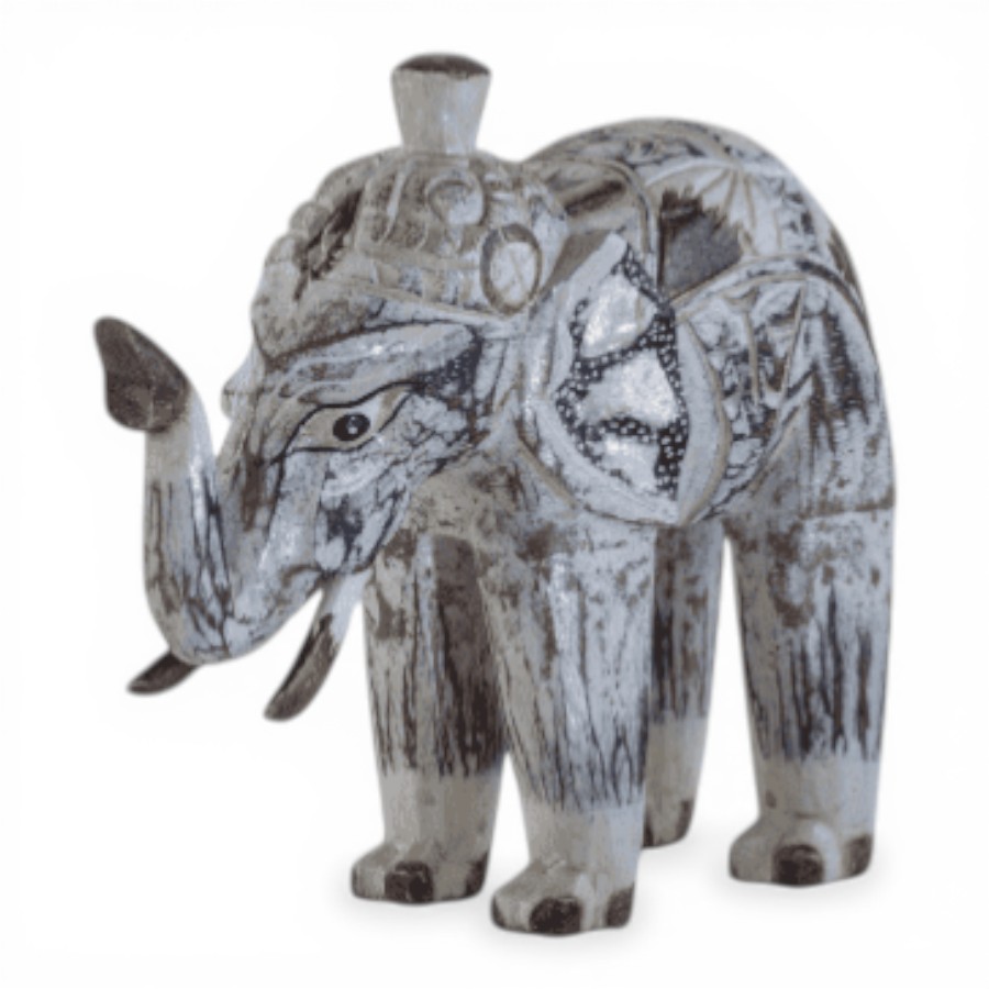 TONKA - ELEPHANT WHITE WOOD MEDIUM