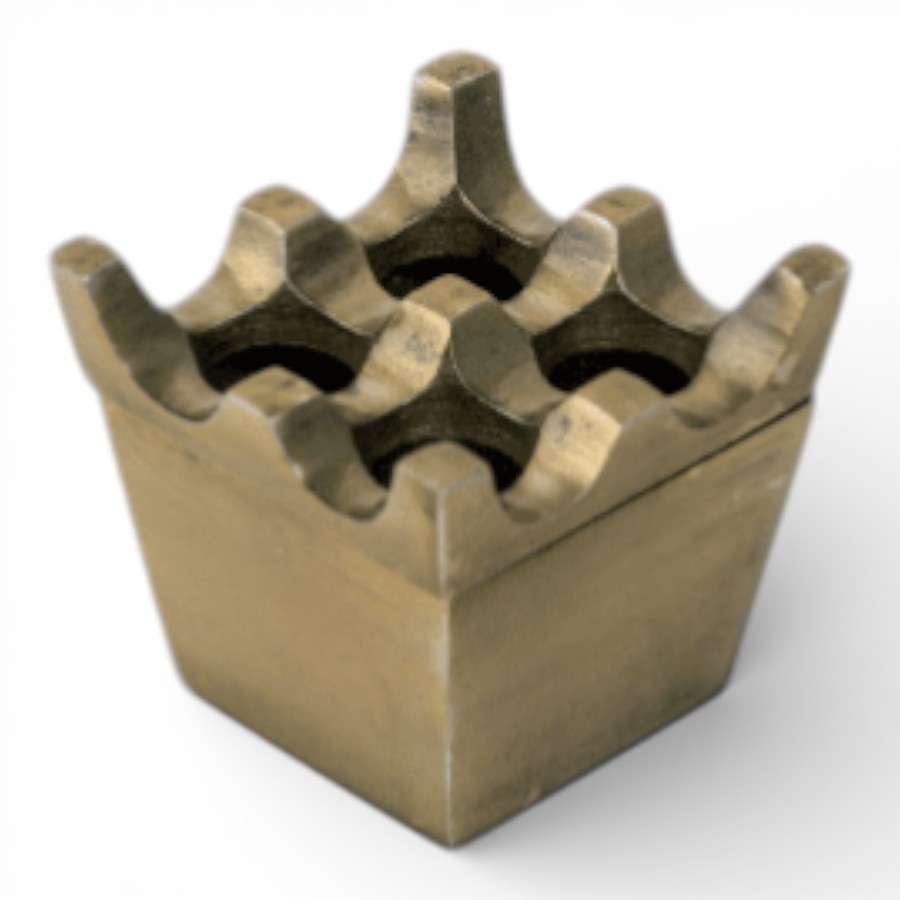BARRY - ASHTRAY ALLUMINIUM 4 HOLES GOLD 5 X 5 X H 5 CM