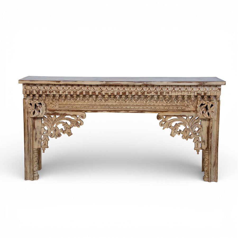 MANSI - CONSOLE CARVED WOOD 150X40XH76
