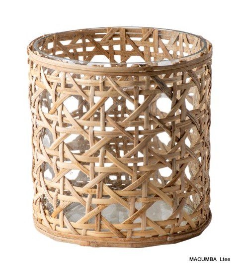 UDAIPUR - CANDLE HOLDER GLASS WITH BAMBOO 17