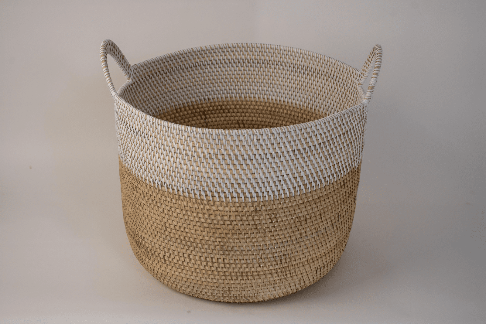 CARVI - BASKET RATTAN WHITE 40 D 35 XTRA LARGE