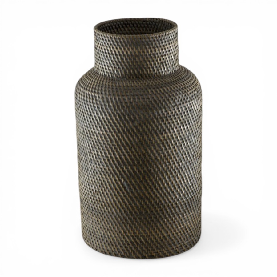 MELEZE - POT RATTAN GREY 29 X H49