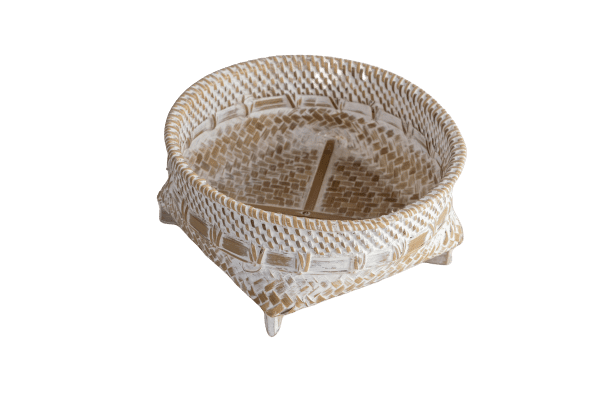 NIRMALA - BASKET RATTAN ROUND NATURAL SMALL D22