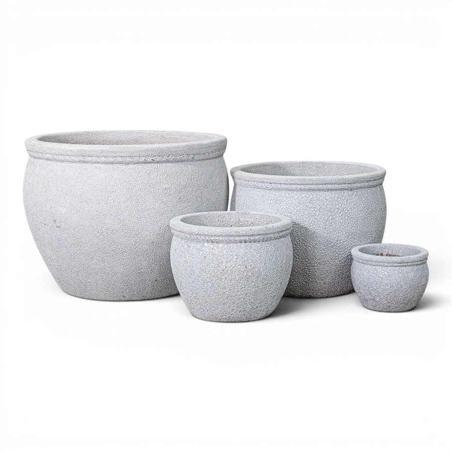 PLANTER RAMREE ANGKOR WHITE SMALL D24H18