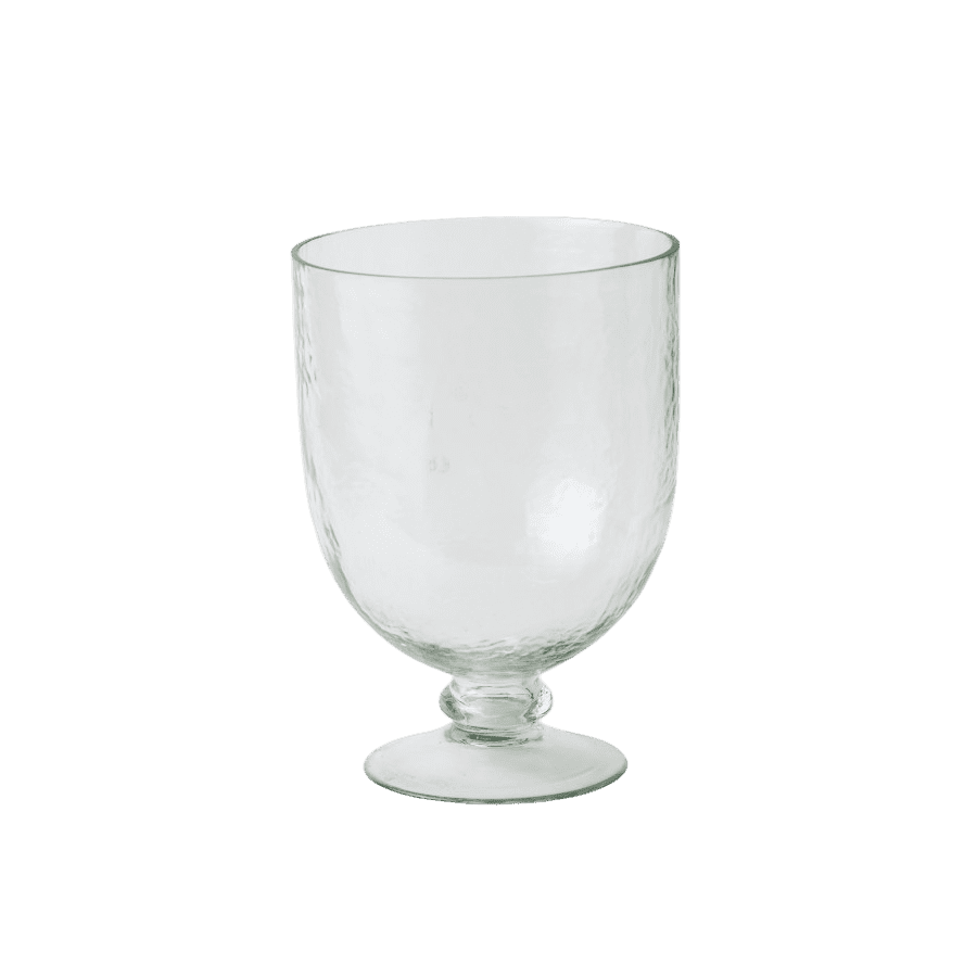 MANGA - CANDLE HOLDER HAMMERED GLASS 24X17