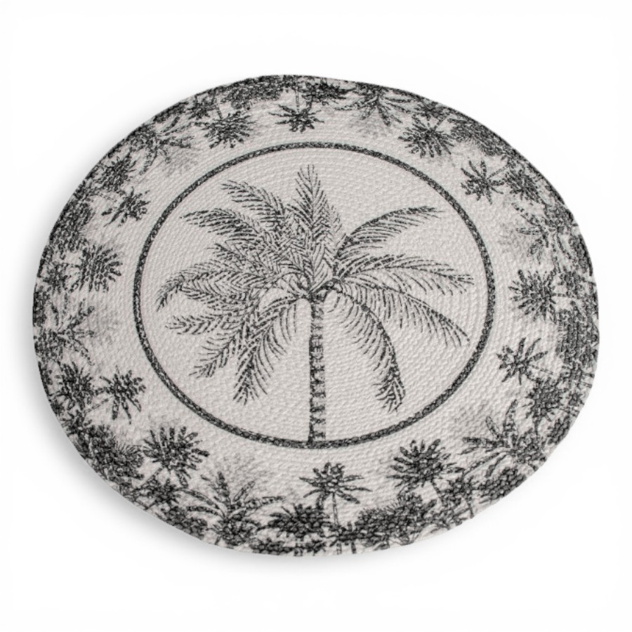 KARATIA - PLACEMAT PALMTREE ROUND COTTON - POLYESTER D36