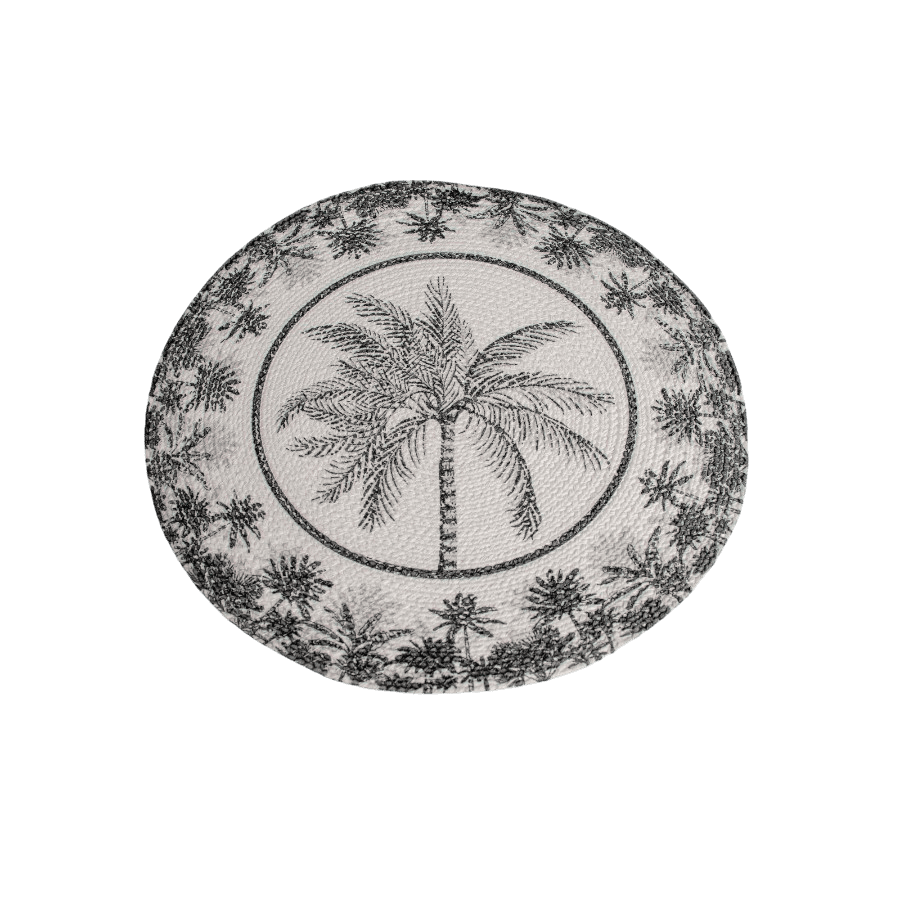 KARATIA - PLACEMAT PALMTREE ROUND COTTON - POLYESTER D36