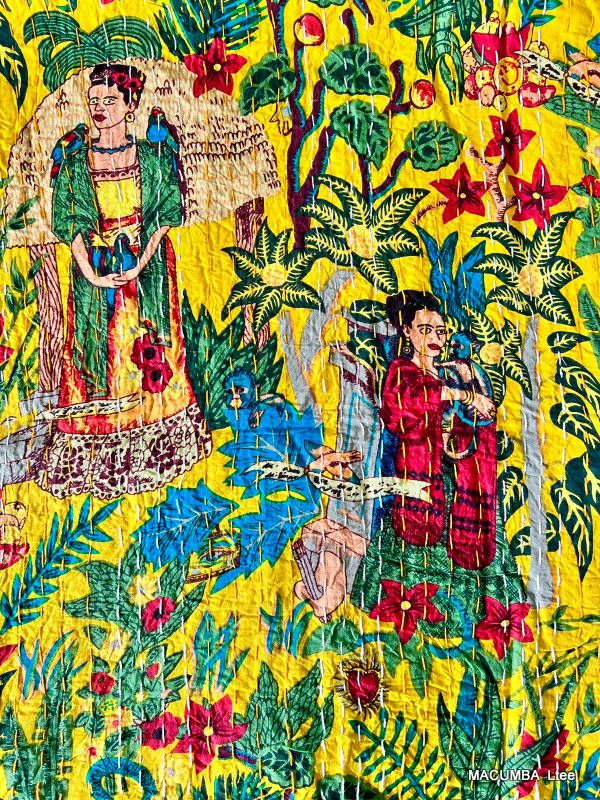 JAALIS - BEDCOVER YELLOW PRINTED FRIDA 145X215
