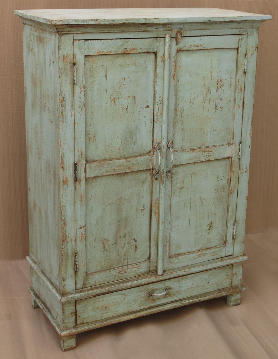 FATMA - CABINET LIGHT BLUE 2 DOORS AND 1 DRAWER 86L X 40W X 120H CM
