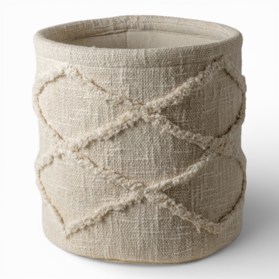 GHORA - BASKET ROUND COTTON LARGE D30H30