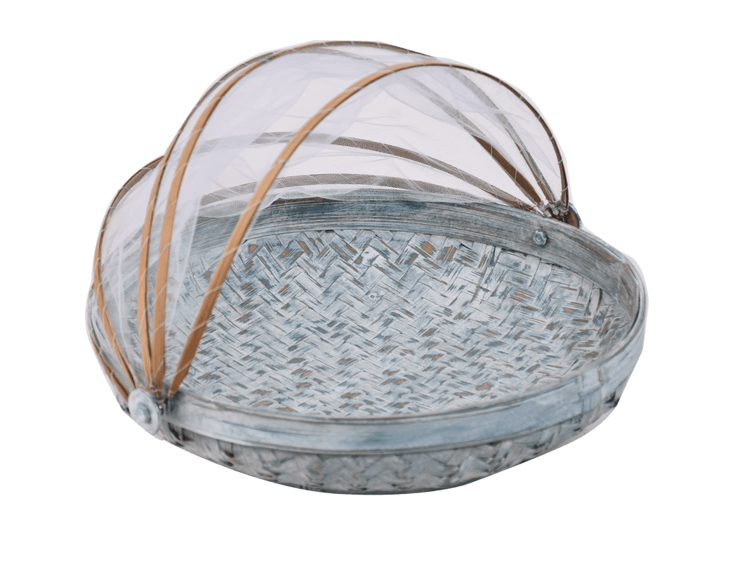 NADOR - BASKET LARGE WITH TUTUP ROUND GREY D34