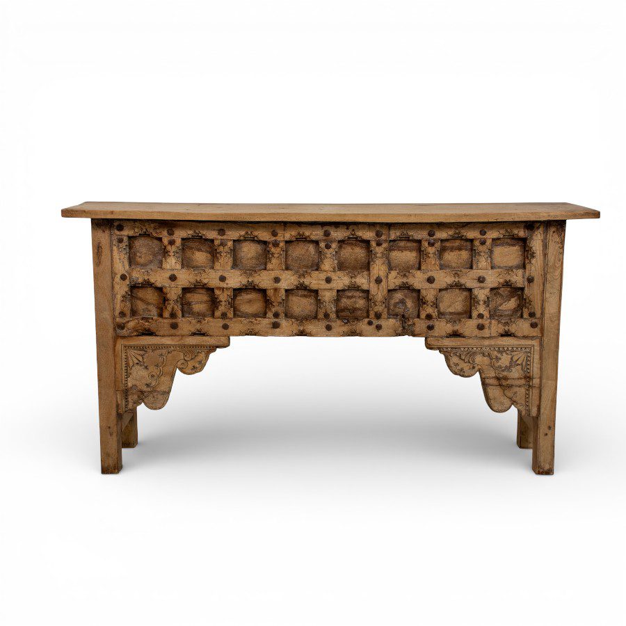 KUNAL - CONSOLE BLEACH TEAK WOOD 173X40XH90