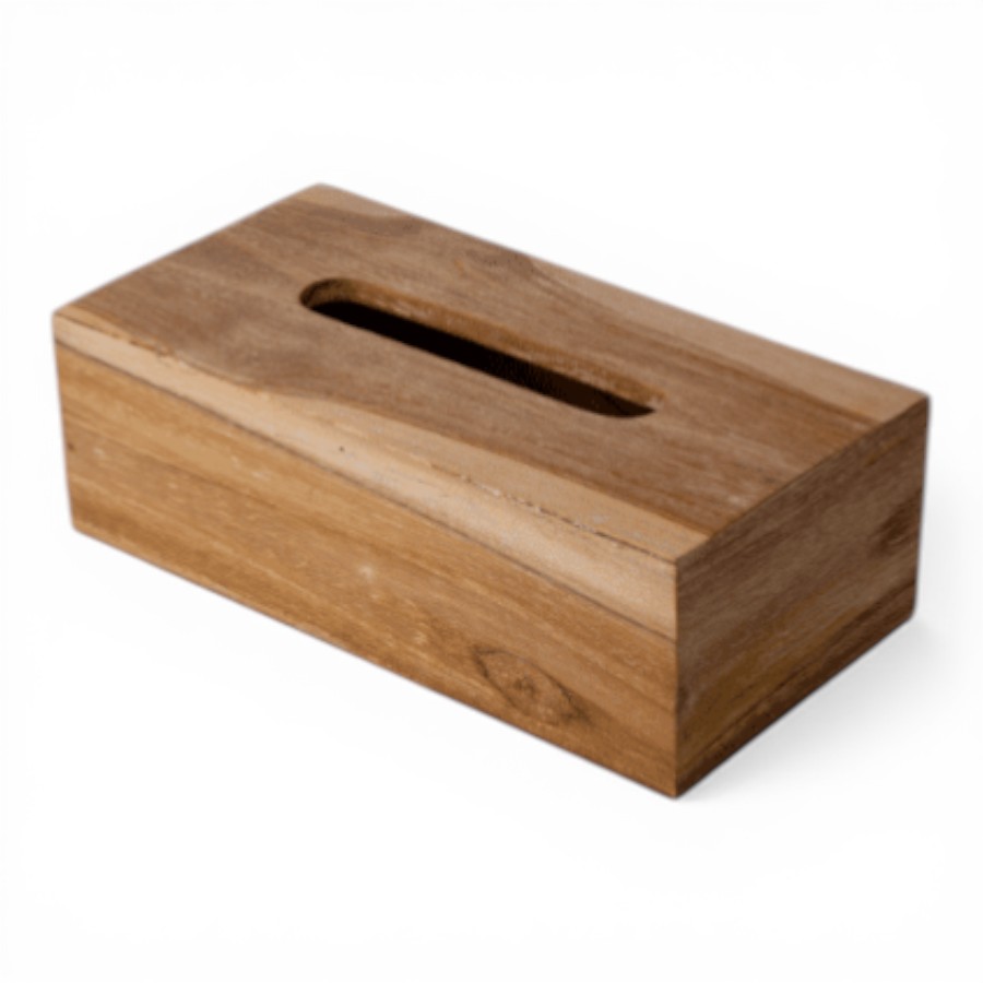 DRAGONFLY - TISSUE DISPENSER WOOD RECTANGULAR 26 X 14 X H9