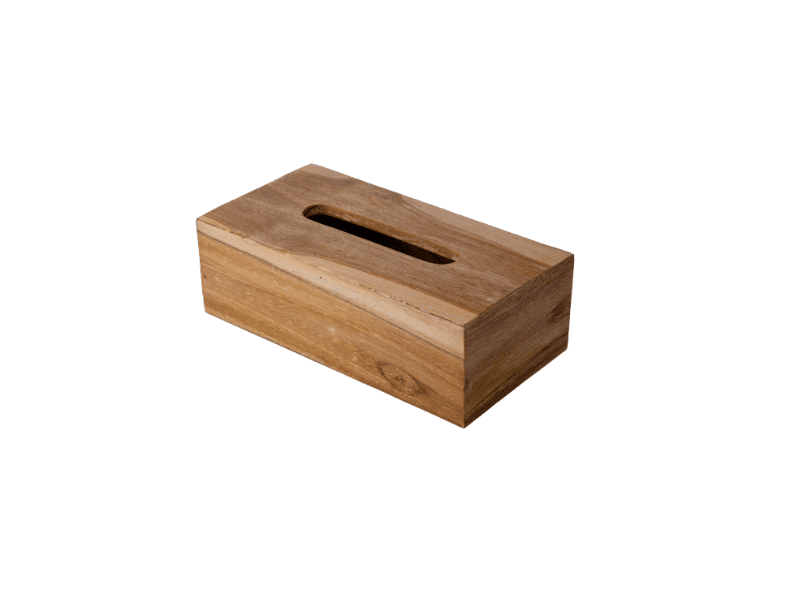 DRAGONFLY - TISSUE DISPENSER WOOD RECTANGULAR 26 X 14 X H9