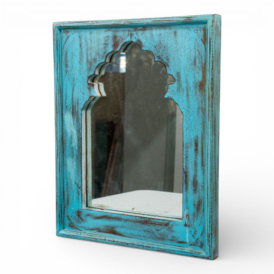 INDORE - MIRROR FRAME WOOD BLUE 37XH47
