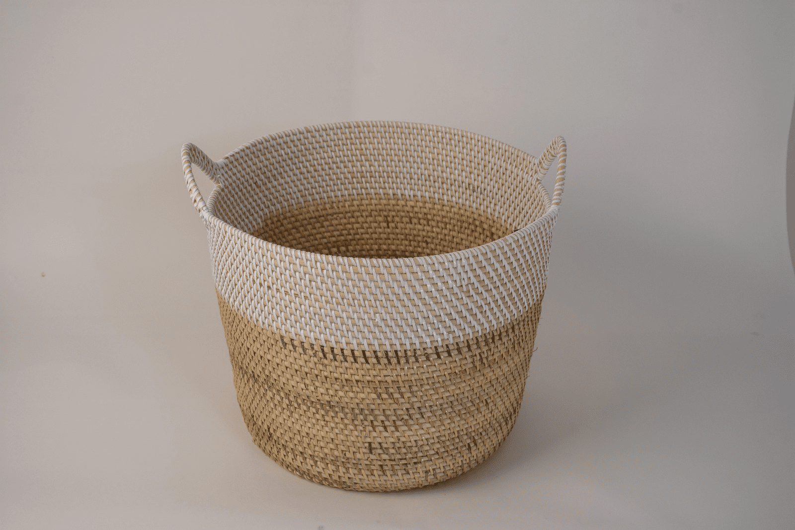 CARVI - BASKET RATTAN WHITE 35 D 30 LARGE