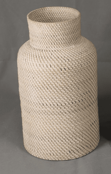 MELEZE - POT RATTAN WHITE 29 X H49