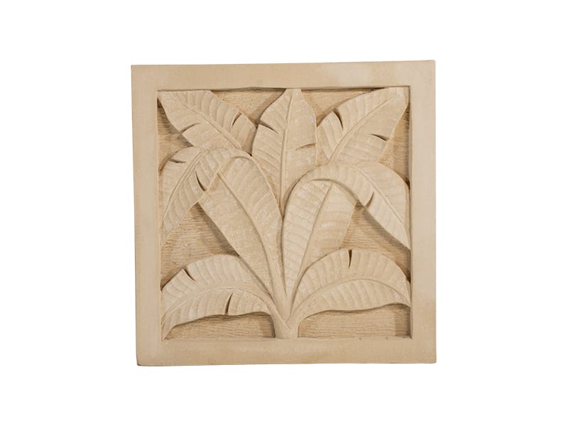 EVERGREEN - PANEL SANDSTONE SQUARE PALM LEAF BEIGE 50 X 50