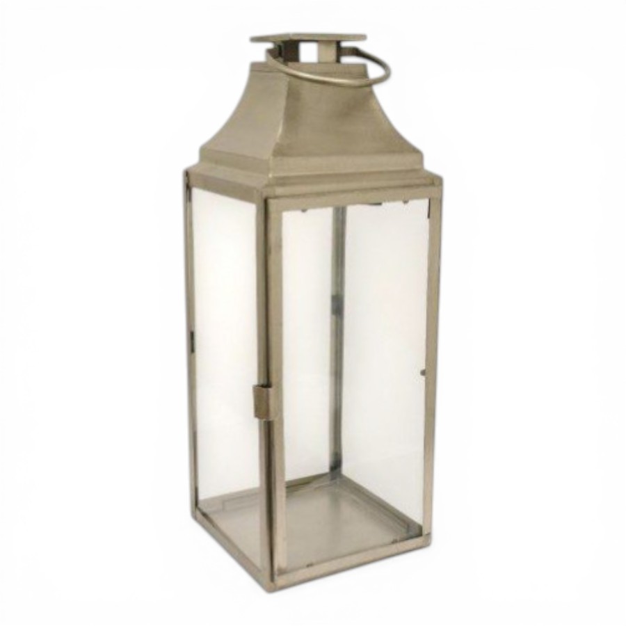 IDHANT  - LANTERN SQUARE NICKEL ANTIQUE SILVER 24X24XH80