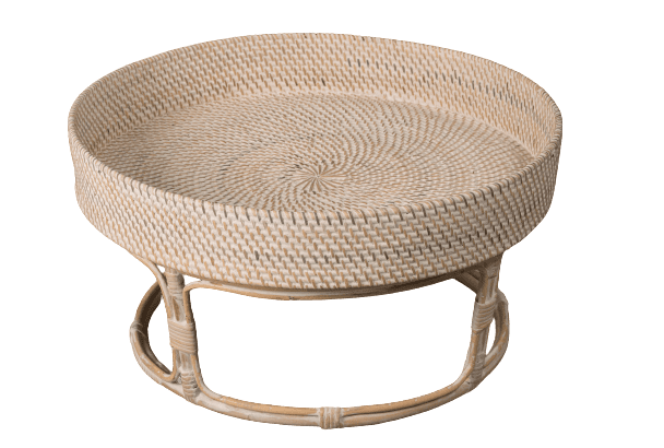 FALALA - TRAY ON STAND RATTAN D50 X H26