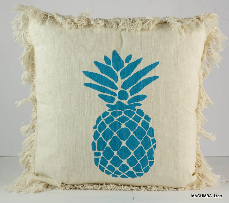 ELENAE - CUSHION COVER LIGHT BLUE ONE BIG PINEAPPLE 40 X 40 CM