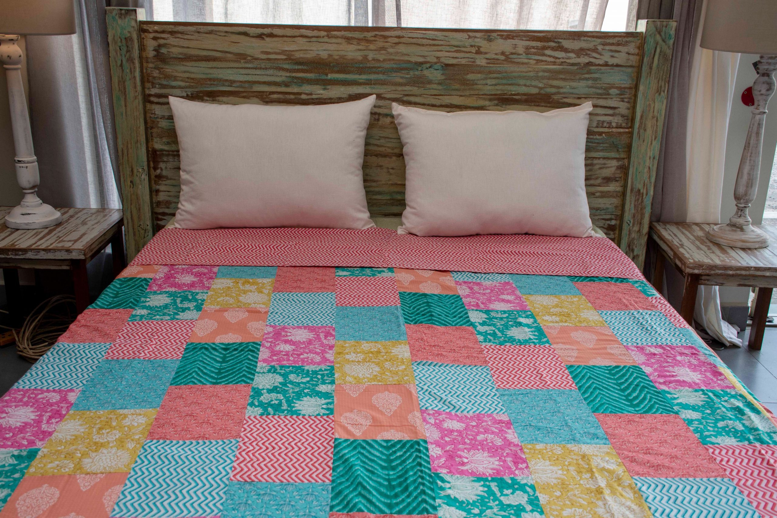 KINSHASA - BEDCOVER COTTON PATCHWORK 230 X 140 CM