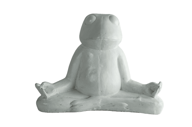 HOLLY - FROG MEDITAION STATUE WHITE 50XH38